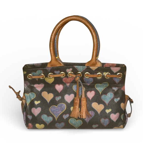 Dooney & Bourke Handbags - VintageDooney & Bourke Small Heart Pattern Satchel